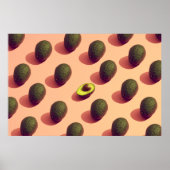 Avocado Fruit Portrait Poster (Vorne)