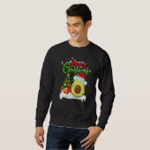 Avocado Fruit Xmas Decorations Santa Avocado Chri Sweatshirt (Vorne ganz)
