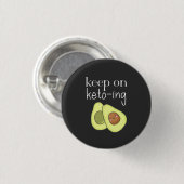 Avocado Funny Behielt auf Keto-ing Button (Vorne & Hinten)