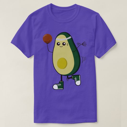 Avocado Funny Bowling Sport Frucht Superfood Vegan T-Shirt (Design vorne)