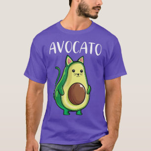 Avocado Funny Cat Women Avocato Vegan Vegetarier T-Shirt