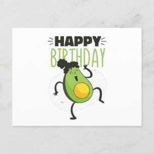 AVOCADO GEBURTSTAG POSTKARTE