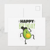 AVOCADO GEBURTSTAG POSTKARTE (Vorne/Hinten)