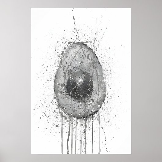 Avocado Gemüse Grau Poster (Vorne)