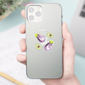 Avocado Gemüse handIllustriert gesund essen Aufkleber (Telefon)