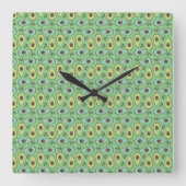 Avocado Gemüse Obst Koch Küche Quadratische Wanduhr (Vorderseite)