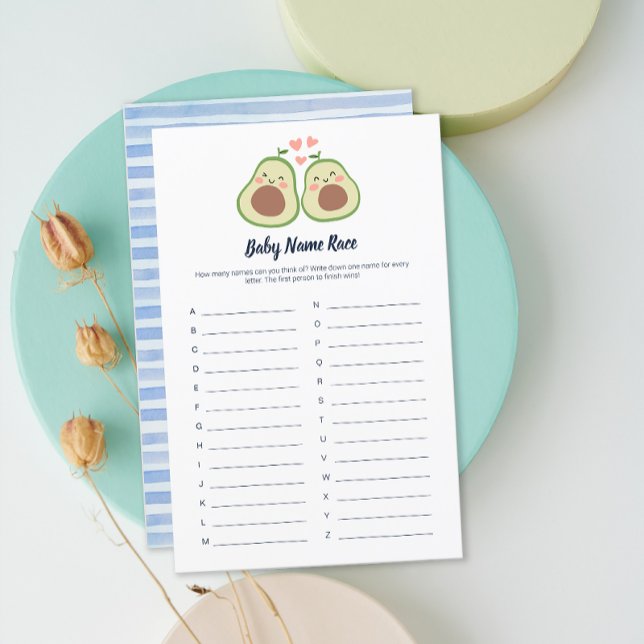 Avocado Gender Neutral Baby Shower Babynamen (Avocado Gender Neutral Baby Shower Baby Names)