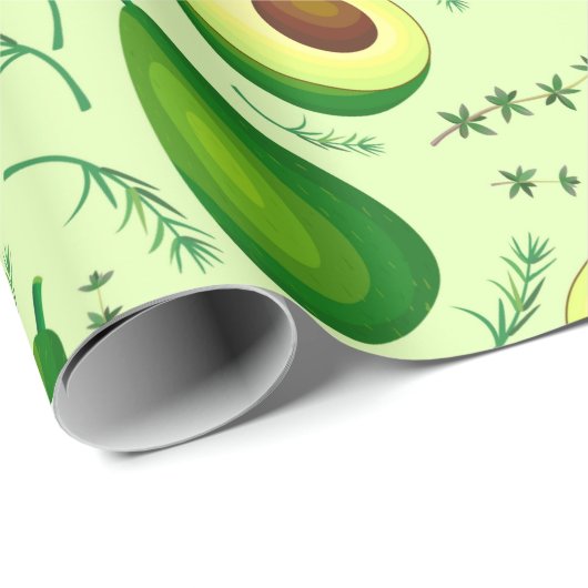 Avocado Geschenkpapier (Rolleneckpunkt)