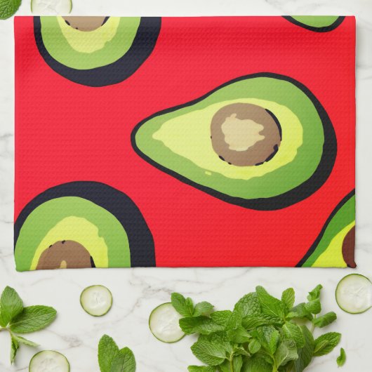 Avocado Geschirrtuch (Gefaltet)