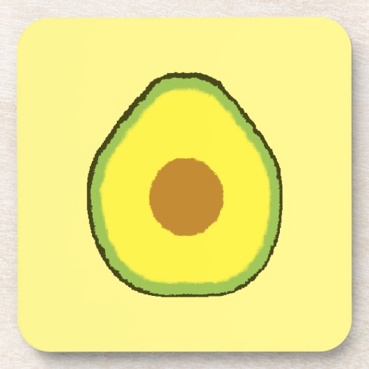 Avocado Getränkeuntersetzer (Vorderseite)