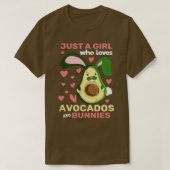Avocado Girls Rabbit Women Niedlich Forest Animal  T-Shirt (Design vorne)