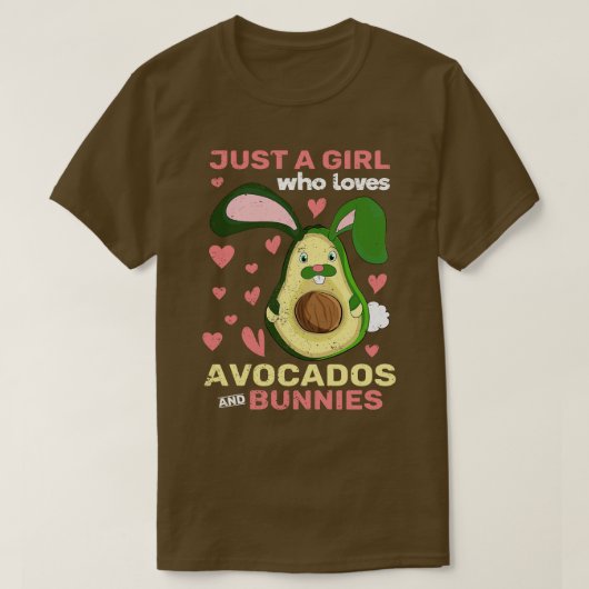 Avocado Girls Rabbit Women Niedlich Forest Animal  T-Shirt (Design vorne)