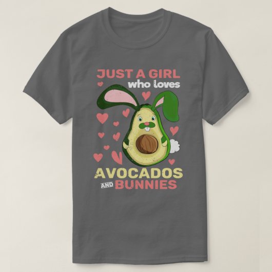 Avocado Girls Rabbit Women Niedlich Forest Animal T-Shirt (Design vorne)