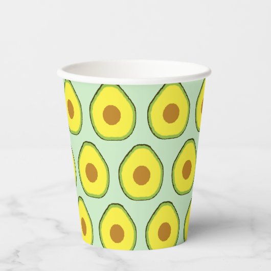 Avocado Glass Pappbecher (Vorderseite)