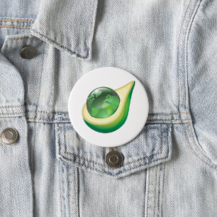 Avocado Globe Button