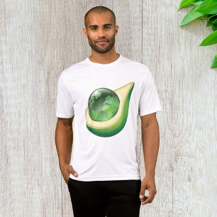 Avocado Globe Mens Active T-Shirt