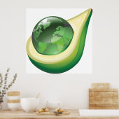 Avocado Globe Poster (Küche)
