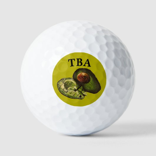 Avocado Golf Balls Golfball (Vorderseite)