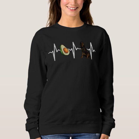 Avocado Gordon Setter Heartbeat Dog Sweatshirt (Vorderseite)