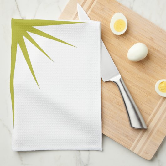 Avocado Green Atomstar Mid Century Handtuch (Viertel Falte)