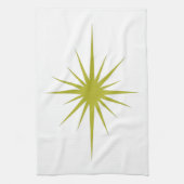 Avocado Green Atomstar Mid Century Handtuch (Vertikal)