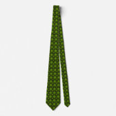 Avocado Green Black Buffalo Heart Plaid Neck Tie Krawatte (Vorderseite)