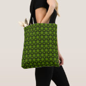 Avocado Green Black Buffalo Heart Plaid Tasche (Von Nahem)
