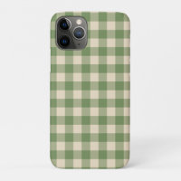 Avocado Green Cottagecore Gingham Karo Kariert