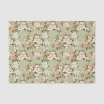 Avocado Green Floral Elegant