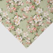 Avocado Green Floral Elegant Seidenpapier (Ausschnitt)