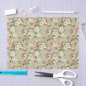 Avocado Green Floral Elegant Seidenpapier (Handwerk)
