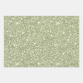 Avocado Green Glitter Pink Cream Gold Birthday Geschenkpapier Set (Vorderseite)