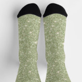 Avocado Green Glitter Socken (Oben)