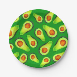Avocado Green Health Frucht Feinschmecker Pappteller