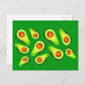 Avocado Green Health Frucht Feinschmecker Postkarte (Vorne/Hinten)