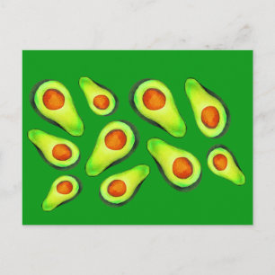 Avocado Green Health Frucht Feinschmecker Postkarte