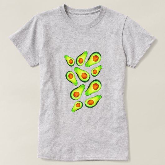 Avocado Green Health Frucht Feinschmecker T-Shirt (Design vorne)
