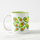 Avocado Green Health Frucht Feinschmecker Zweifarbige Tasse (Links)