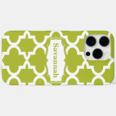 Avocado Green marokkanische Tile Personalisiertes Case-Mate iPhone Hülle (Rückseite (Horizontal))
