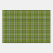 Avocado Green Plaid Windowpane Pattern Retro Geschenkpapier Set (Vorderseite 2)