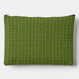 Avocado Green Plaid Windowpane Pattern Retro Zubehörtasche