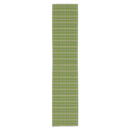 Avocado Green Plaid Windowpane Retro Table Runner Kurzer Tischläufer