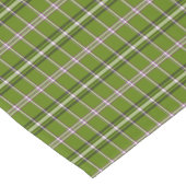 Avocado Green Plaid Windowpane Retro Table Runner Kurzer Tischläufer (Ecke)