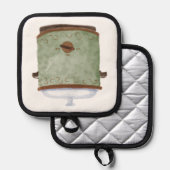 Avocado Green Pot Holder Topflappen (Vorderseite/Rückseite)