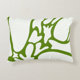 Avocado Green und Keramik White Dekokissen