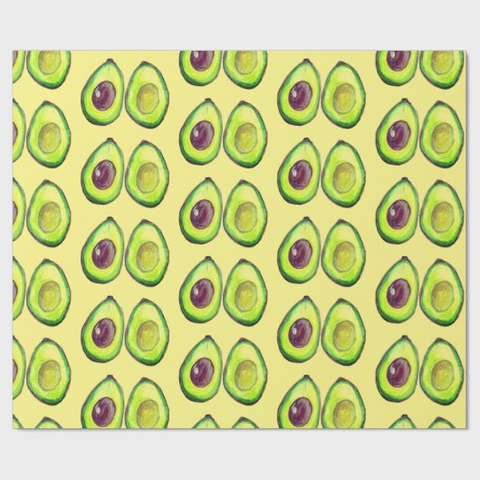 Avocado Green Vegan Feinschmecker Vegeterian Feins Geschenkpapier (Flach)