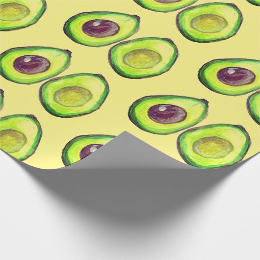 Avocado Green Vegan Feinschmecker Vegeterian Feins Geschenkpapier (Ecke)