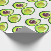 Avocado Green Vegan Feinschmecker Vegeterian Feins Geschenkpapier (Ecke)