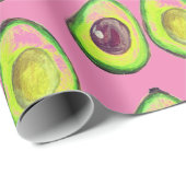 Avocado Green Vegan Feinschmecker Vegeterian Feins Geschenkpapier (Rolleneckpunkt)