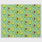 Avocado Green Veganer Feinschmecker Vegeterian Fei Geschenkpapier (Flach)